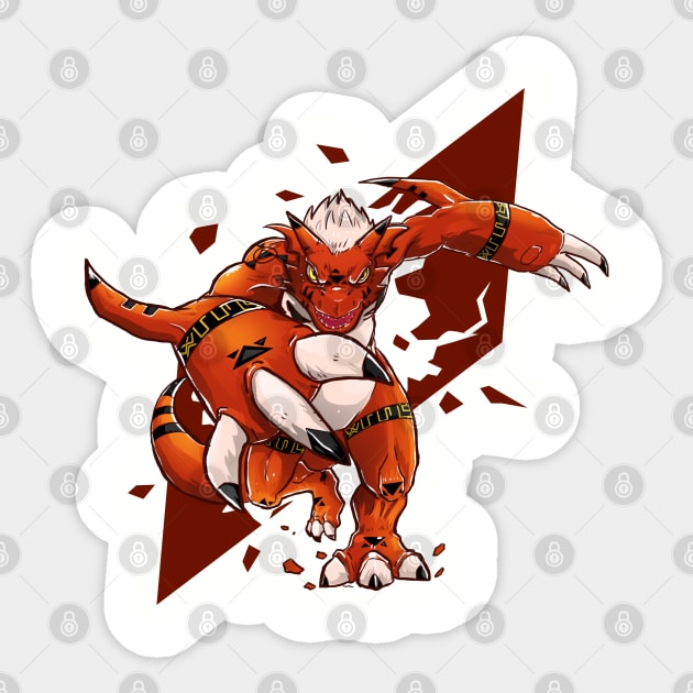 growlmon fanart Sticker by DigiTeeshrit